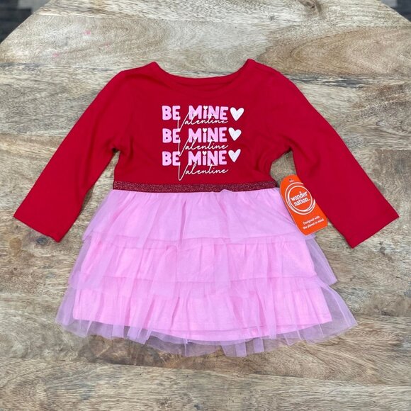 5/$20 NEW 12M Girls Valentine Be Mine Tutu Dress - Picture 1 of 4